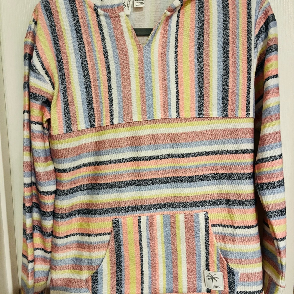 Roxy Red and Pink V-Neck Sweater